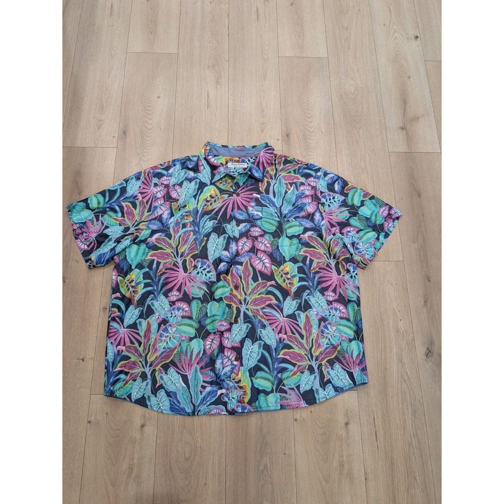 Tommy Bahama Island Zone Mojito Bay Button Down Shirt RARE 3XLB Size Immaculate